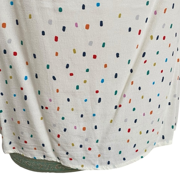 TOPSHOP Polka Dot Cami Tank White Multicolor Confetti Dot Top Size 10 M - Picture 3 of 12